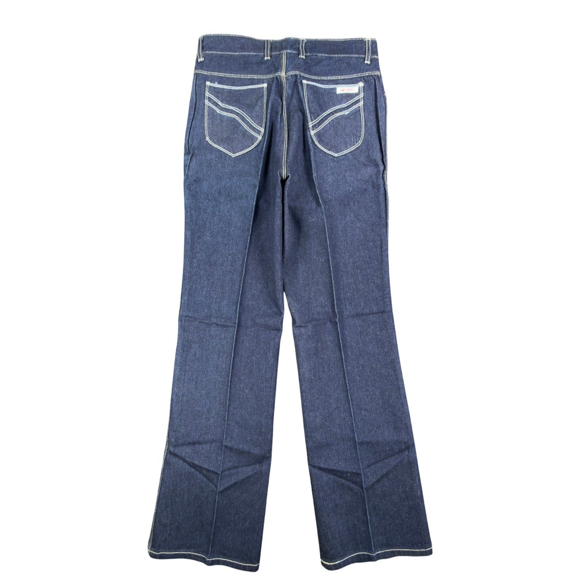 Gino Cappeli Vintage 70s Boot Cut Jeans Mens 34x35 Indigo Cotton Denim NWT - take2supply