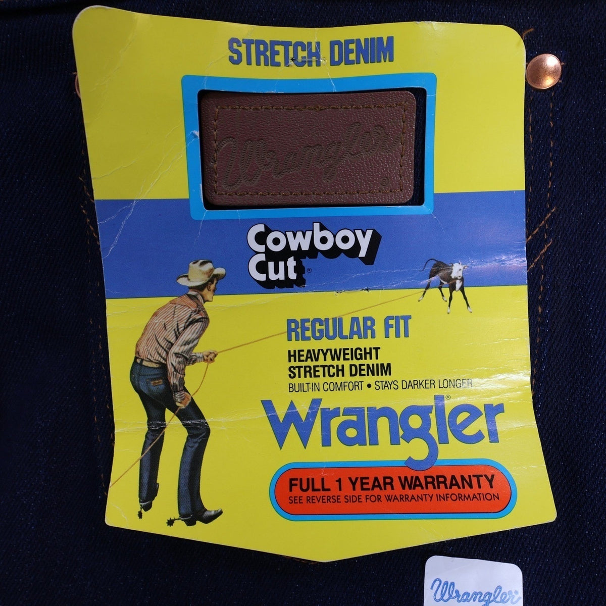 Wrangler Vintage 80s Cowboy Cut Jeans Mens 36x34 Stretch USA Made NOS NWT - take2supply