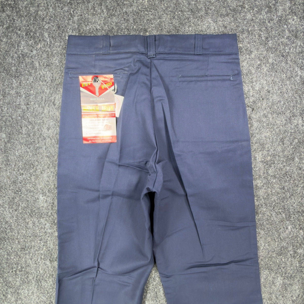 Key Imperial Vintage 70s Pants Mens 34x36 Navy Blue Deadstock 661.41N NEW
