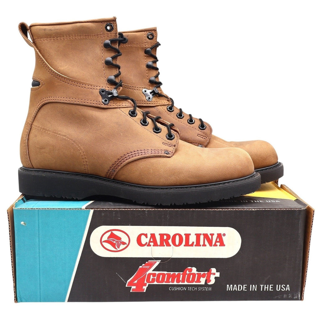 Carolina Work Boots Mens 11 D Vintage Brown Leather 4Comfort Made in USA 839 - take2supply