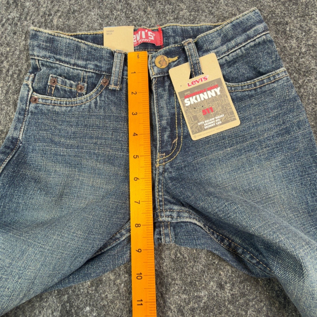 Levi's 511 Skinny Jeans Boys 7X Blue Denim NWT Modern Adjustable Waist C341