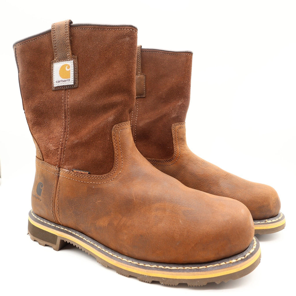 Carhartt CMP1053 Pull-On Work Boot Mens 12W Brown Leather Waterproof New