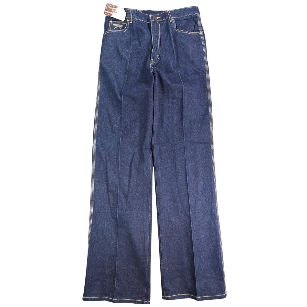 Rigolletto Vintage 70s Flare Jeans Mens 33x33 Blue Cotton Denim NOS NWT - take2supply