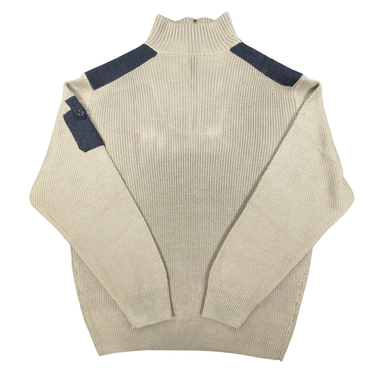 Cellinni 1/4 Zip Sweater Mens Medium Tan Wool Blend NWT Tactical Ribbed - take2supply