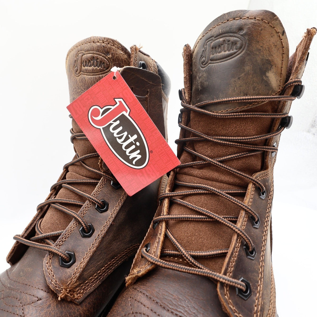Justin Modern SE681 Work Boots Mens 12 D Brown Leather New With Tags - take2supply