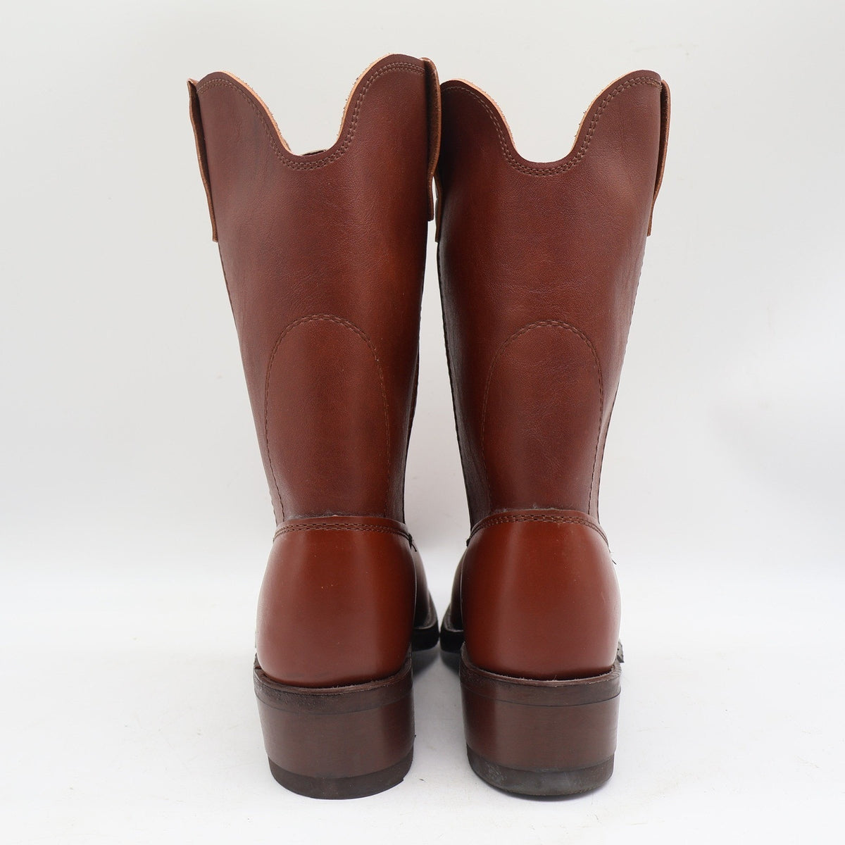 Cedar Crest Pecos Boots Mens 9 D Vintage Brown Leather USA Made Deadstock