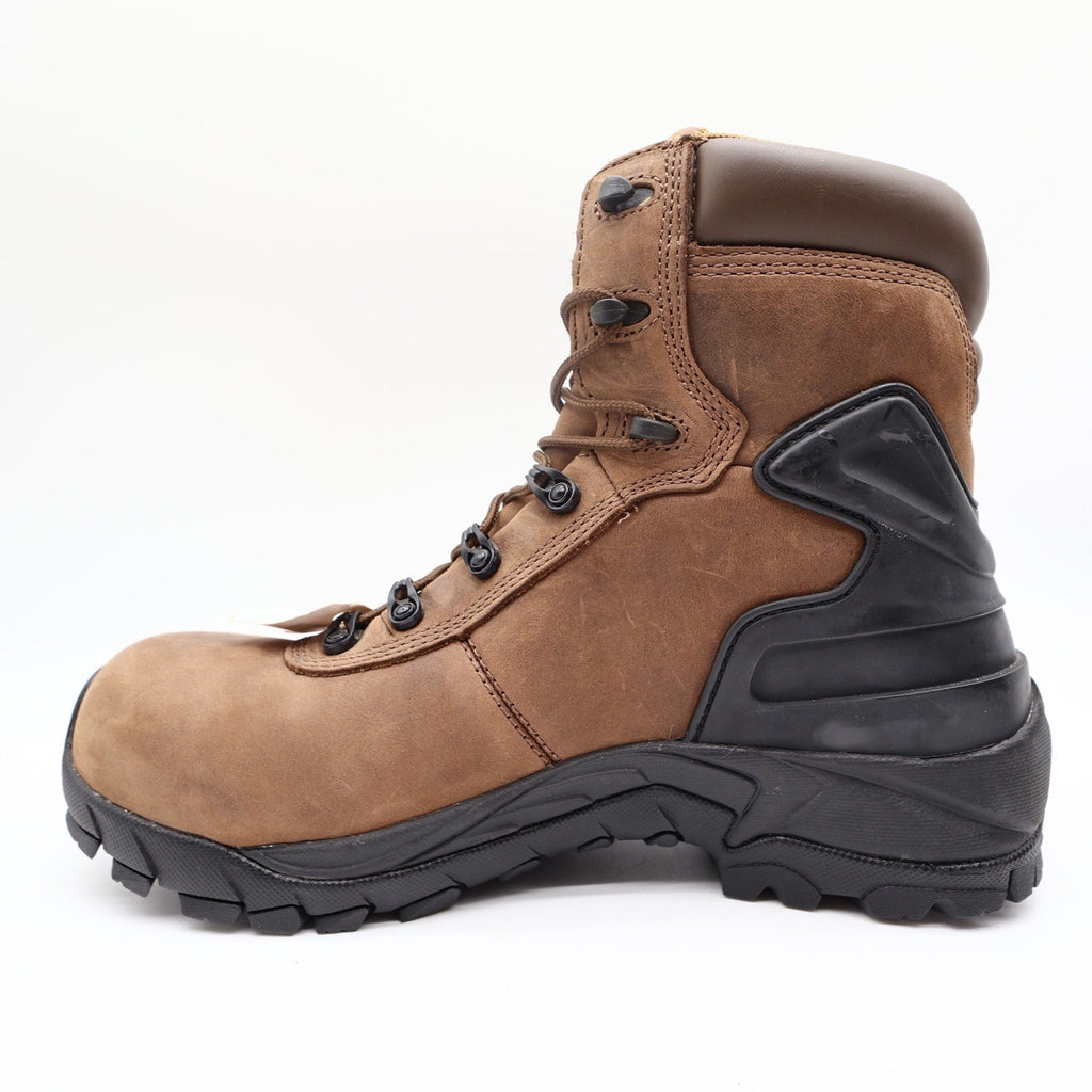 Carhartt Work Boots Mens 8.5 M Brown Leather Waterproof 6" Hiker Safety Toe NIB