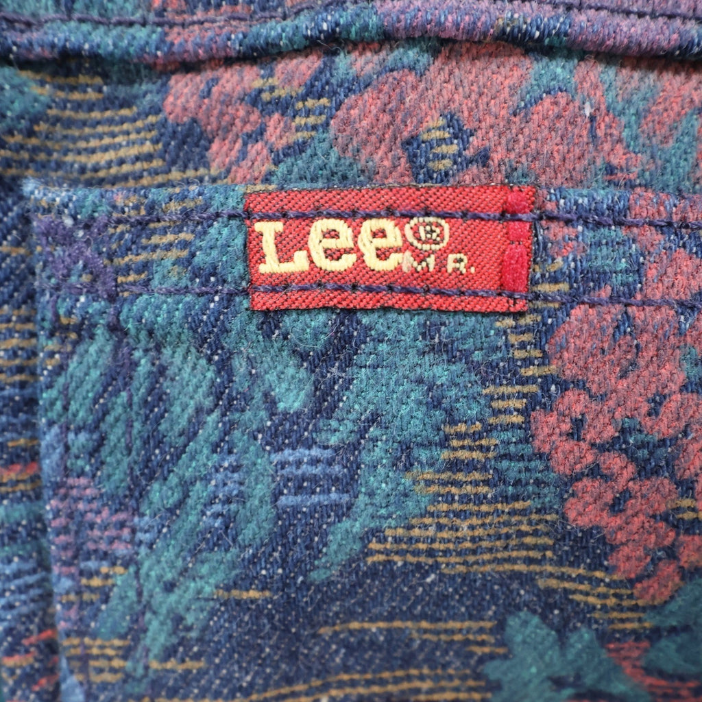 Lee Vintage 90s Floral Jeans Girls 14 Slim Blue USA Made NOS NWT 24.5 Waist - take2supply