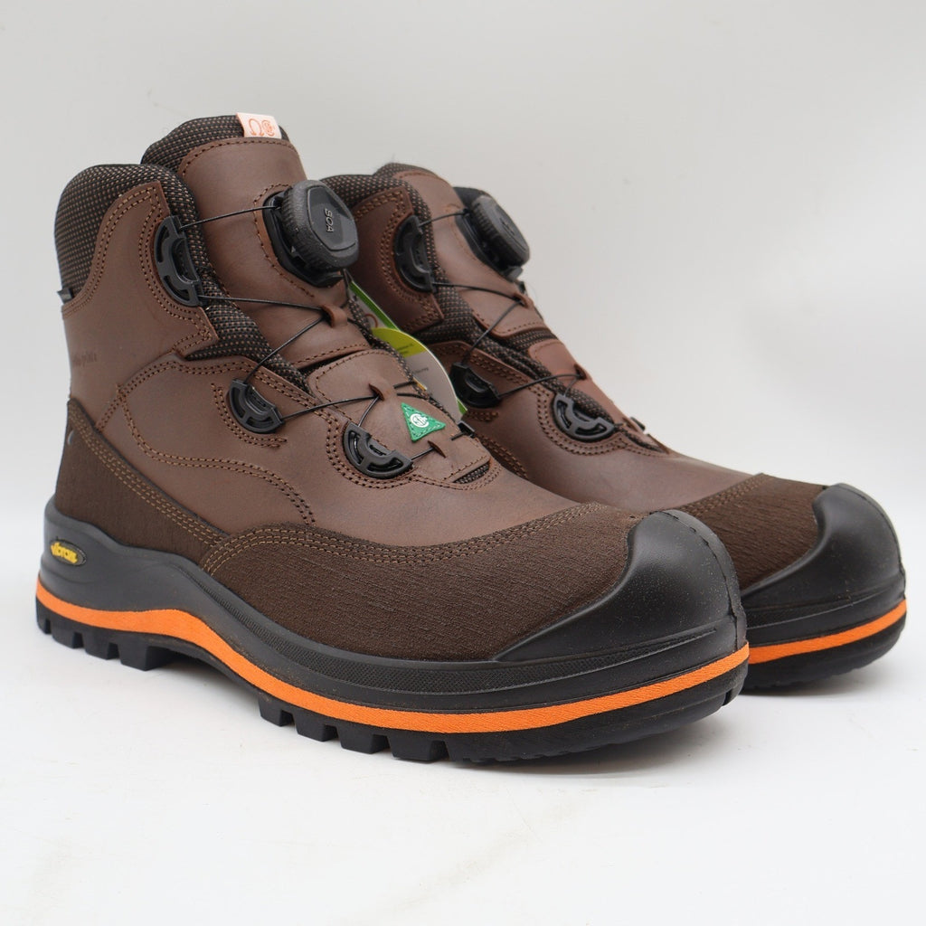 Grisport Atlantic Safety Wear BOA Wolf Boots Mens 10 Brown Leather Waterproof EH