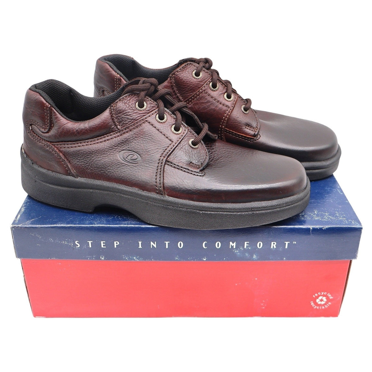 Dexter Aspen Oxford Mens 9.5 M Vintage Walnut Tumbled Leather USA Made C260-2