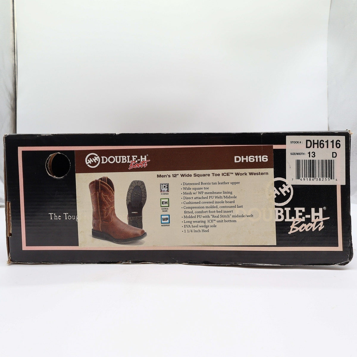 Double-H DH6116 ICE Work Western Boots Mens 13 D Brown Leather NIB Waterproof