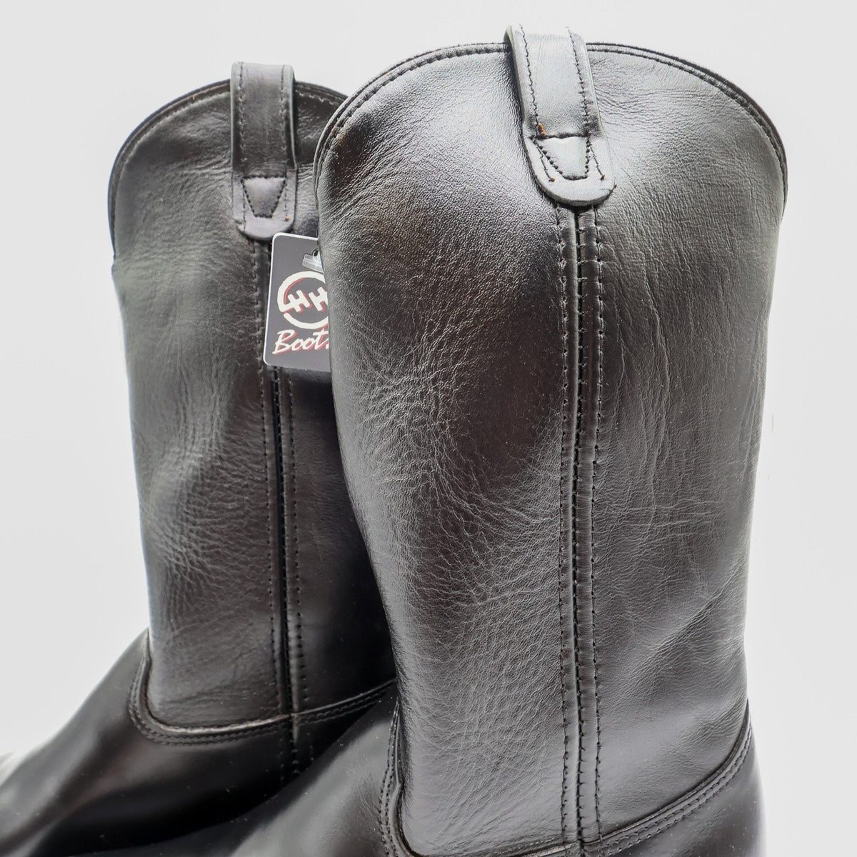 Double-H 4620 Work Western Boots Mens 9 D Black Leather NWT Made in USA Vibram