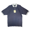 Vintage 90s WinnerMate Navy Cotton Pique Polo Shirt Men's Medium Deadstock
