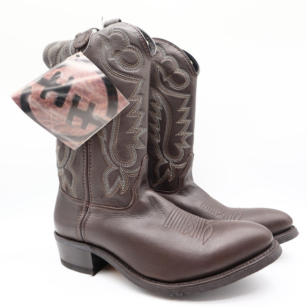 Double-H 3263 Work Western Boots Mens 10.5 D Brown Leather New Made In USA