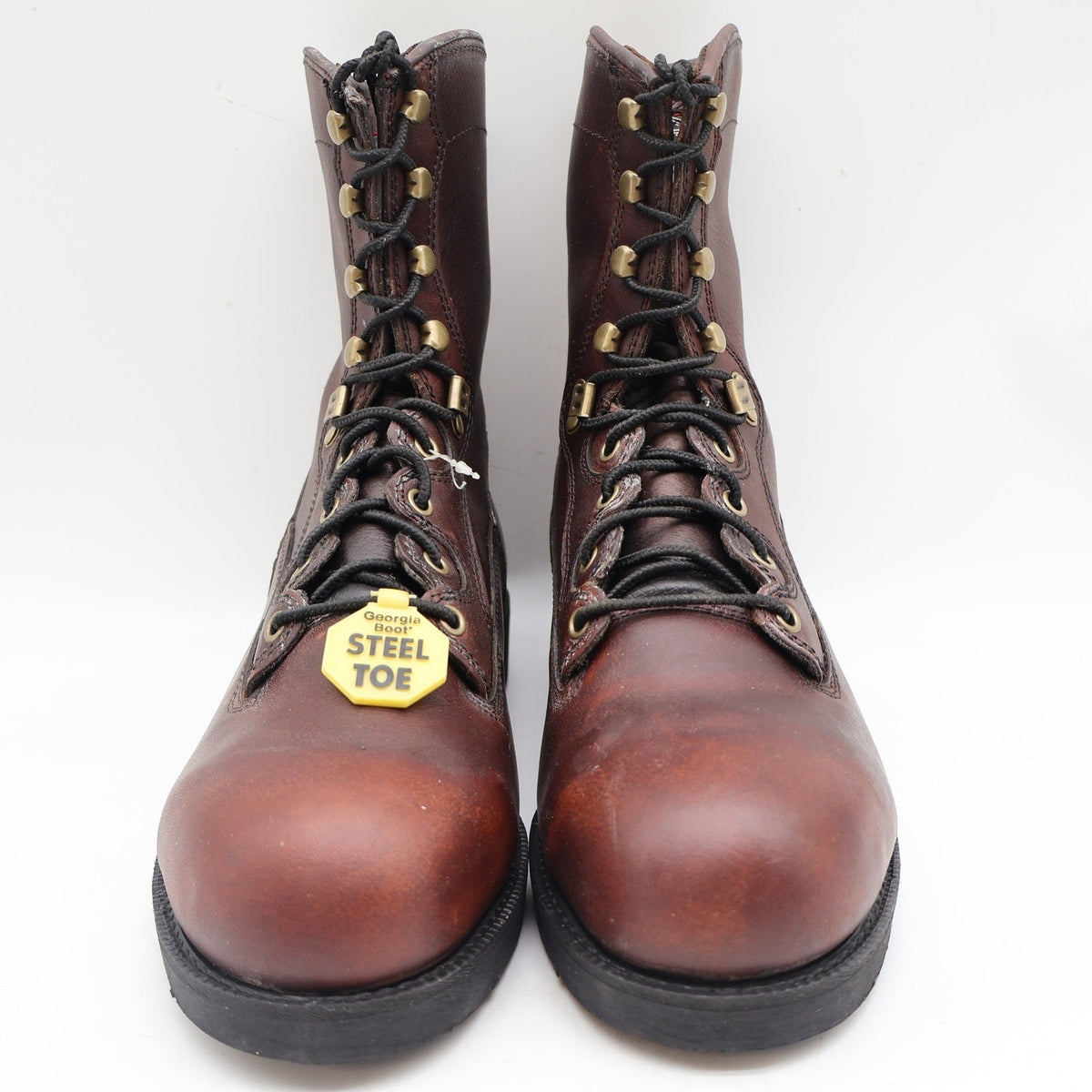 Georgia Boot Carbo-Tec 8 Work Boots Mens 11 Brown Leather Steel Safety Toe G8945