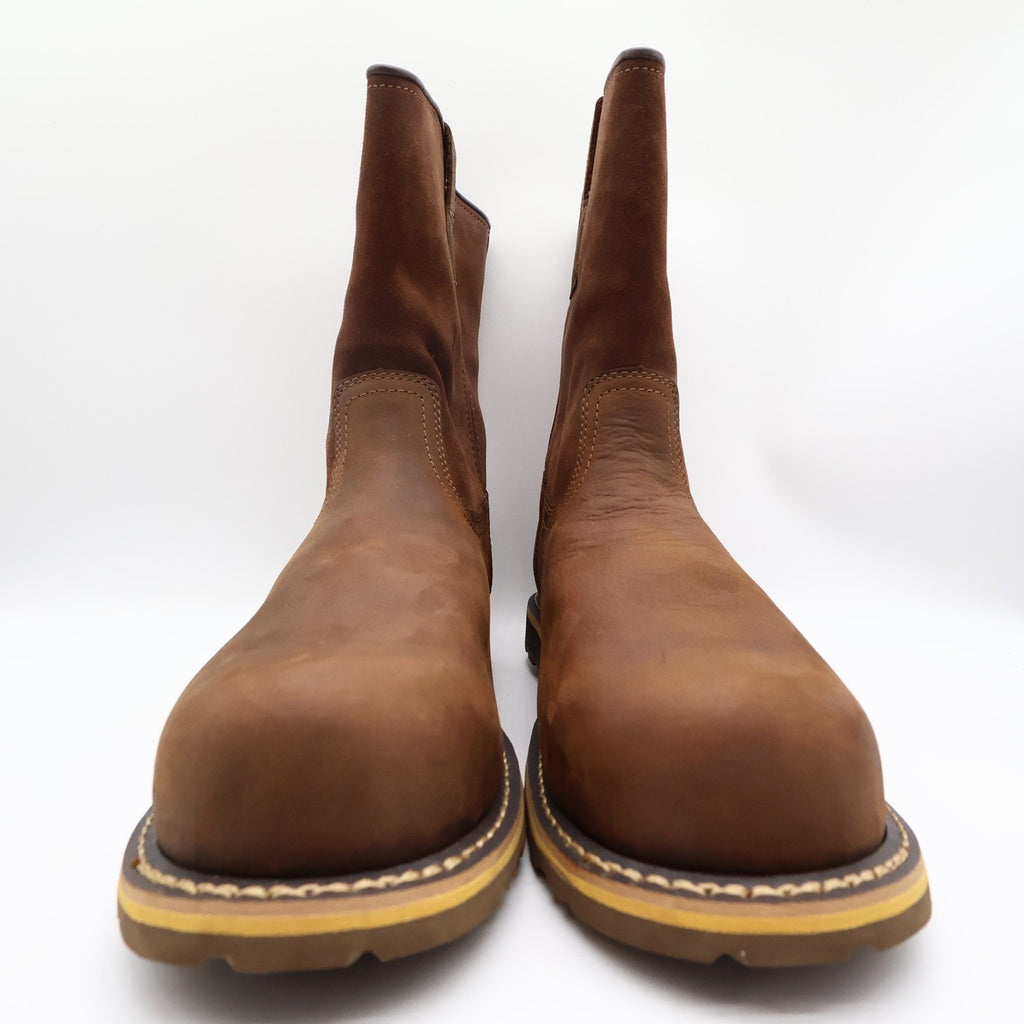 Carhartt Nano Composite Toe Pull-On Boot Mens 11W Brown Leather Waterproof NEW
