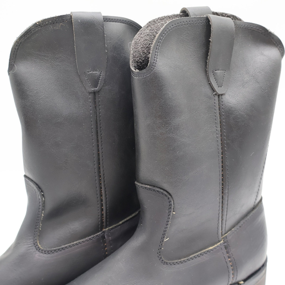 Vintage Cedar Crest 1839 Black Leather Wellington Boots Men's 9D USA Deadstock