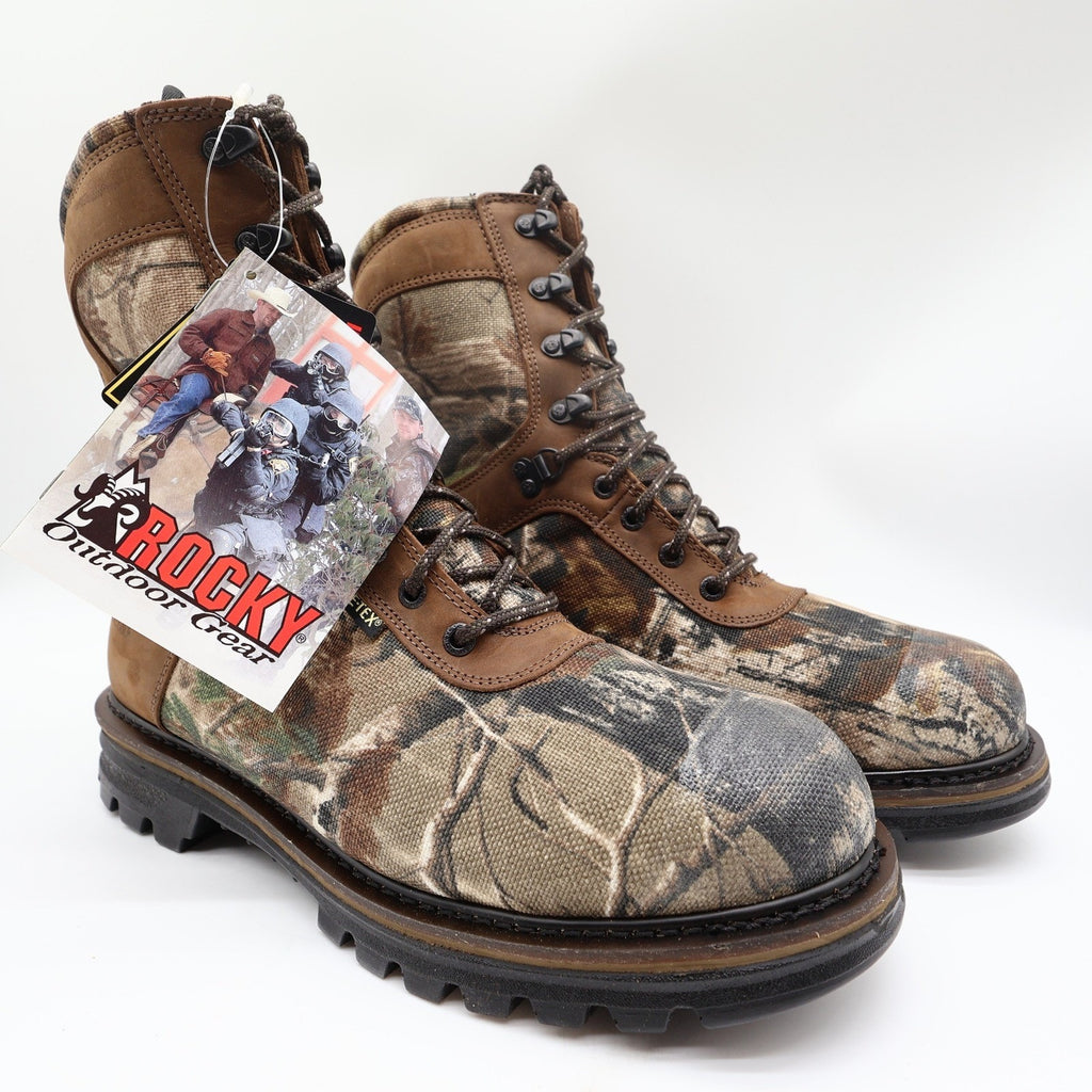 Rocky 9128 CornStalker Hunting Boots Mens 10M Camo Leather Gore-Tex New