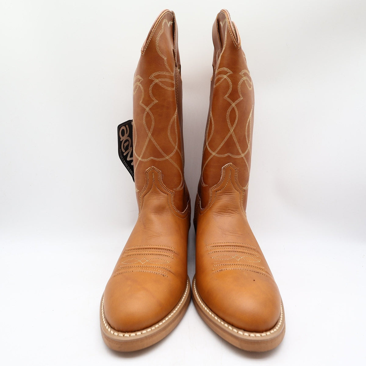 Acme Vintage 80s Western Cowboy Boots Mens 10.5 EW Brown Leather Box NWT