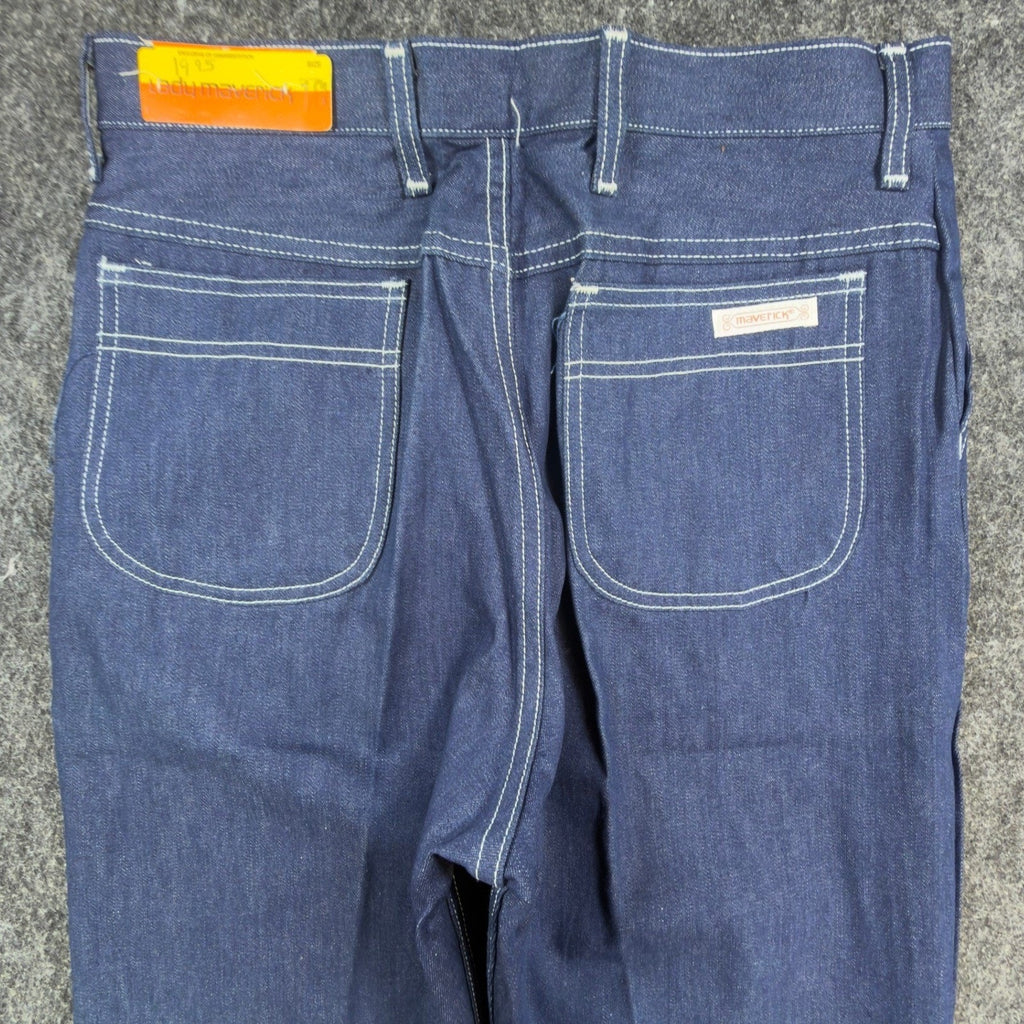 Lady Maverick Vintage 70s Jeans Misses 16 Blue Cotton High Rise NWT USA Made