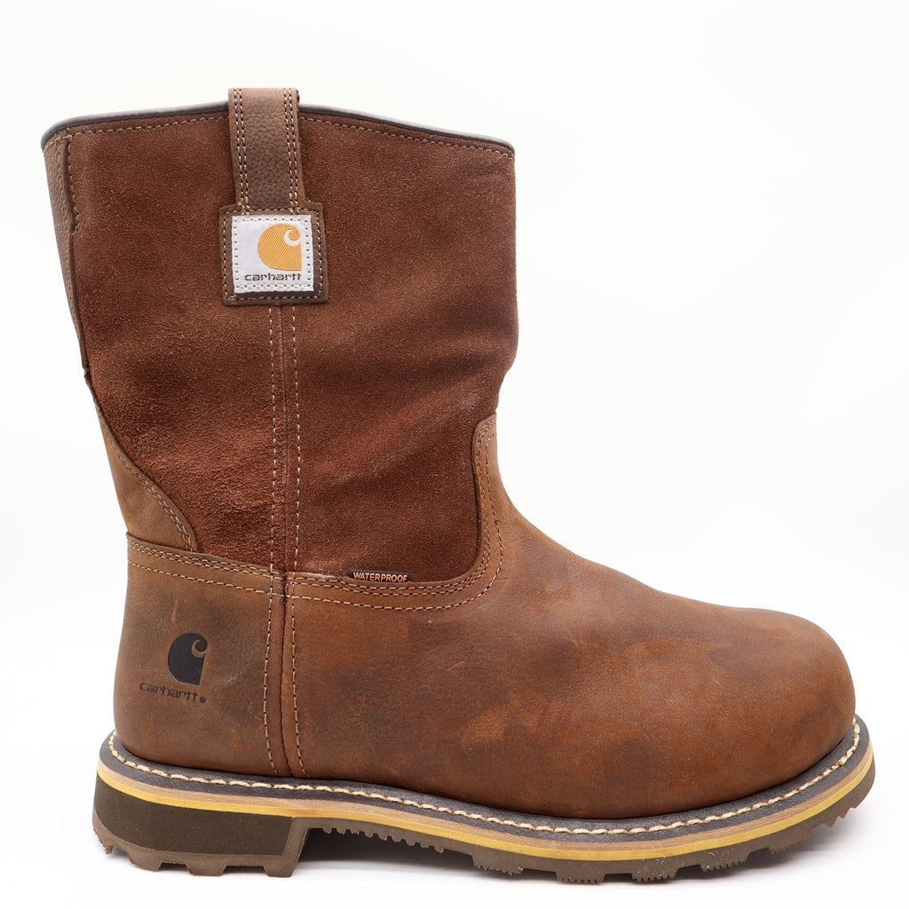 Carhartt CMP1053 Pull-On Work Boot Mens 12W Brown Leather Waterproof New
