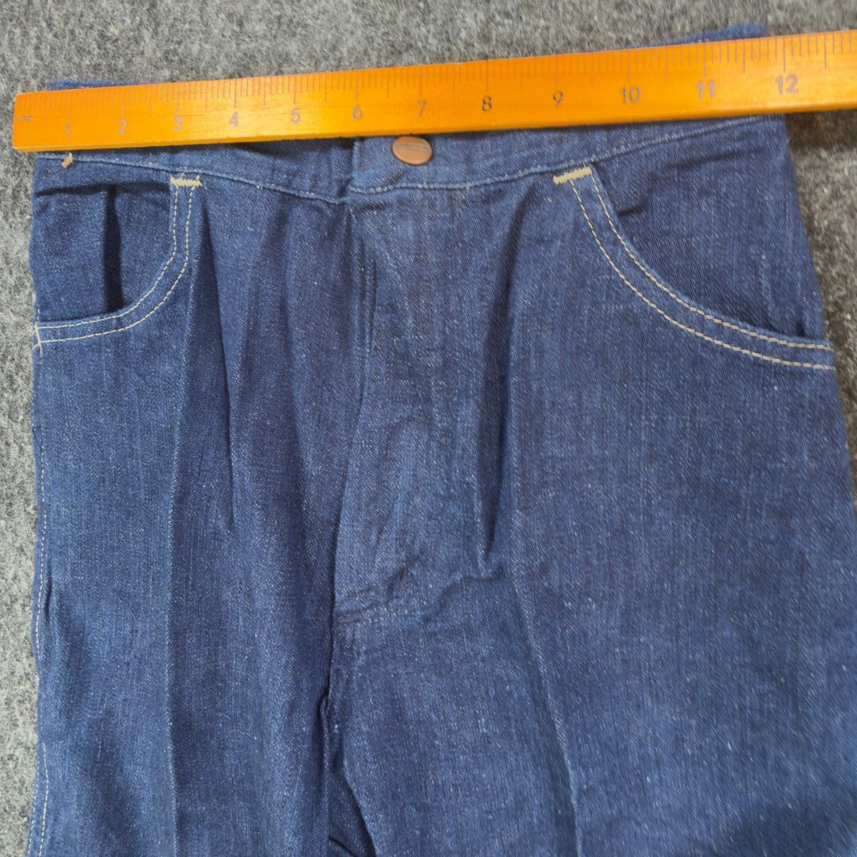 Maverick Vintage 70s Flare Jeans Juniors 9 Blue Cotton NWT Deadstock Made in USA