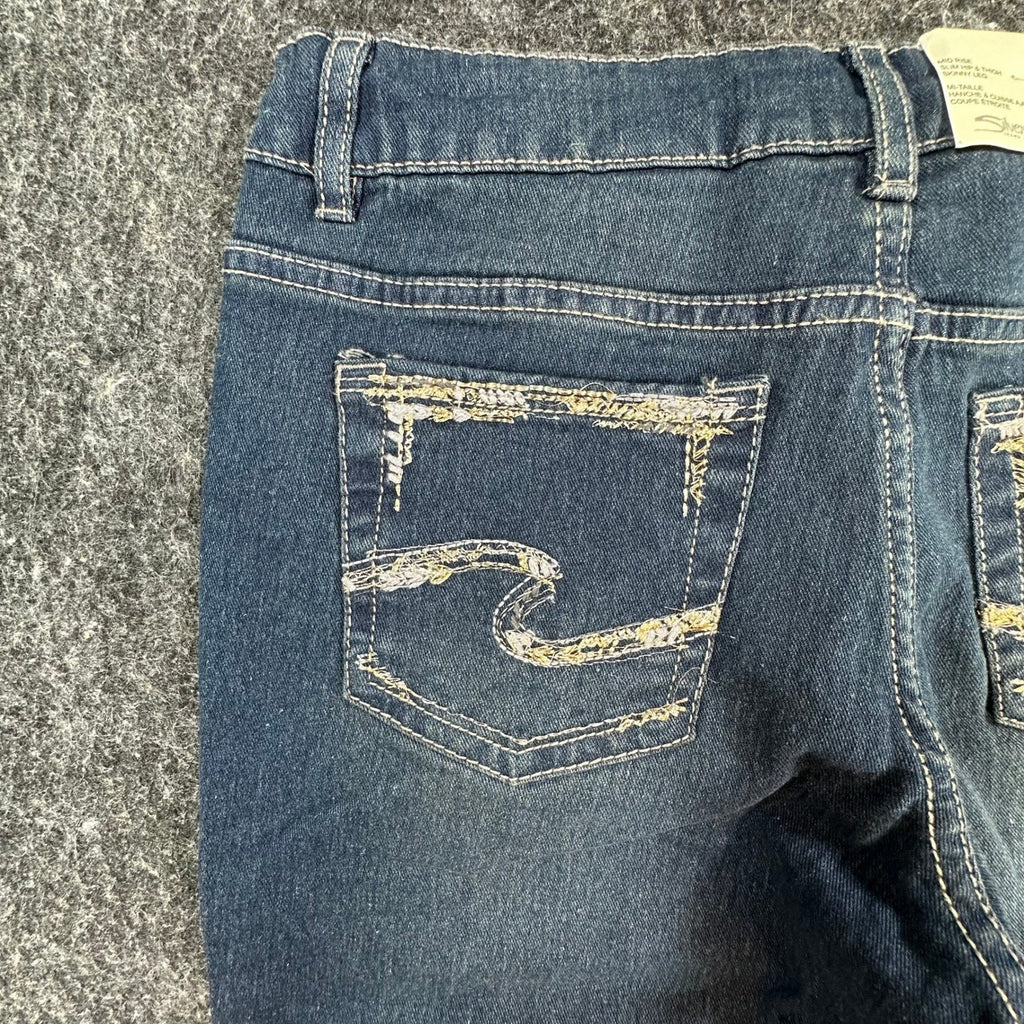 Silver Jeans Sasha Skinny Fit Girls 12 Blue Denim Eco-Friendly NWT