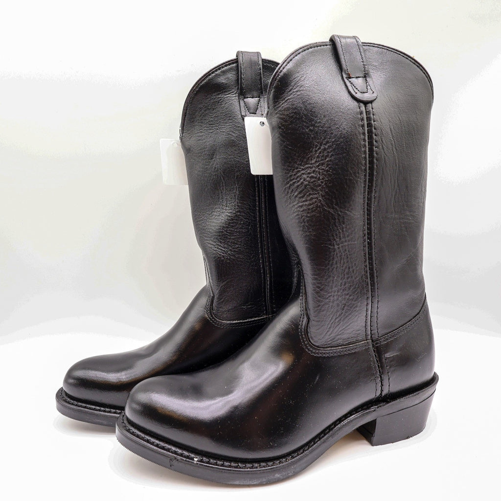 Double-H 4620 Work Western Boots Mens 9 D Black Leather NWT Made in USA Vibram