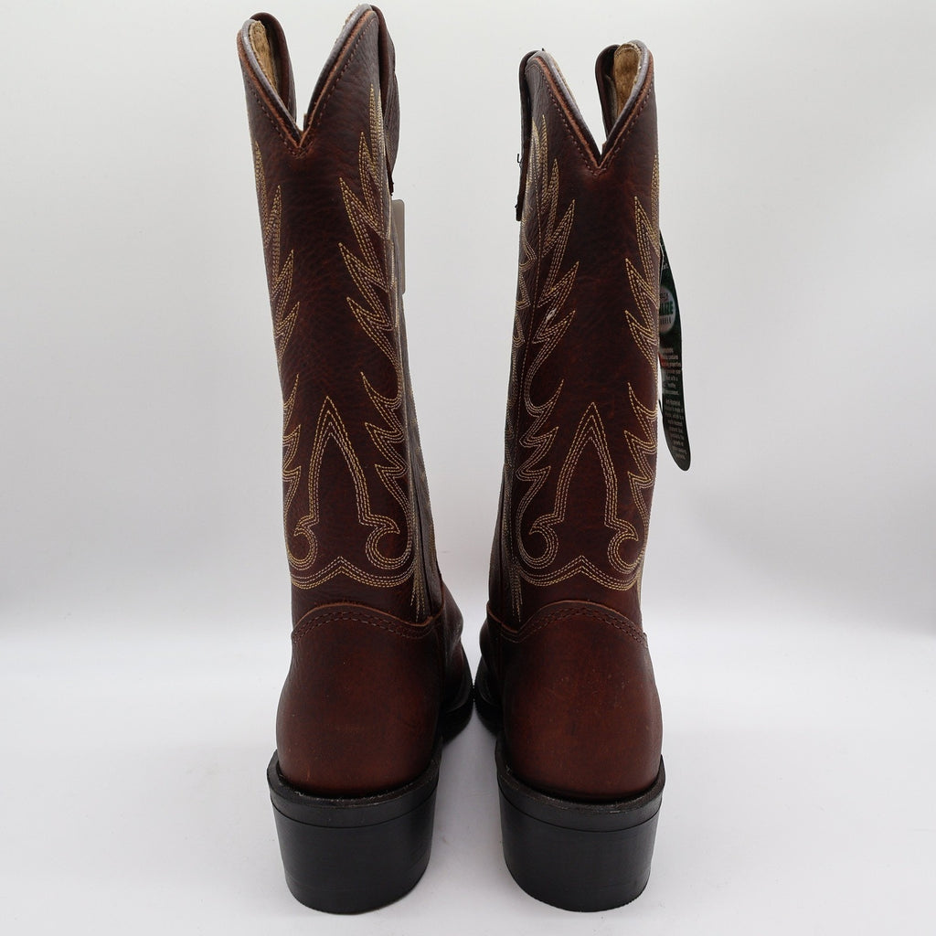 Double-H 3269 12" Work Western Boots Mens 8.5 D Black Walnut Leather NWT - take2supply