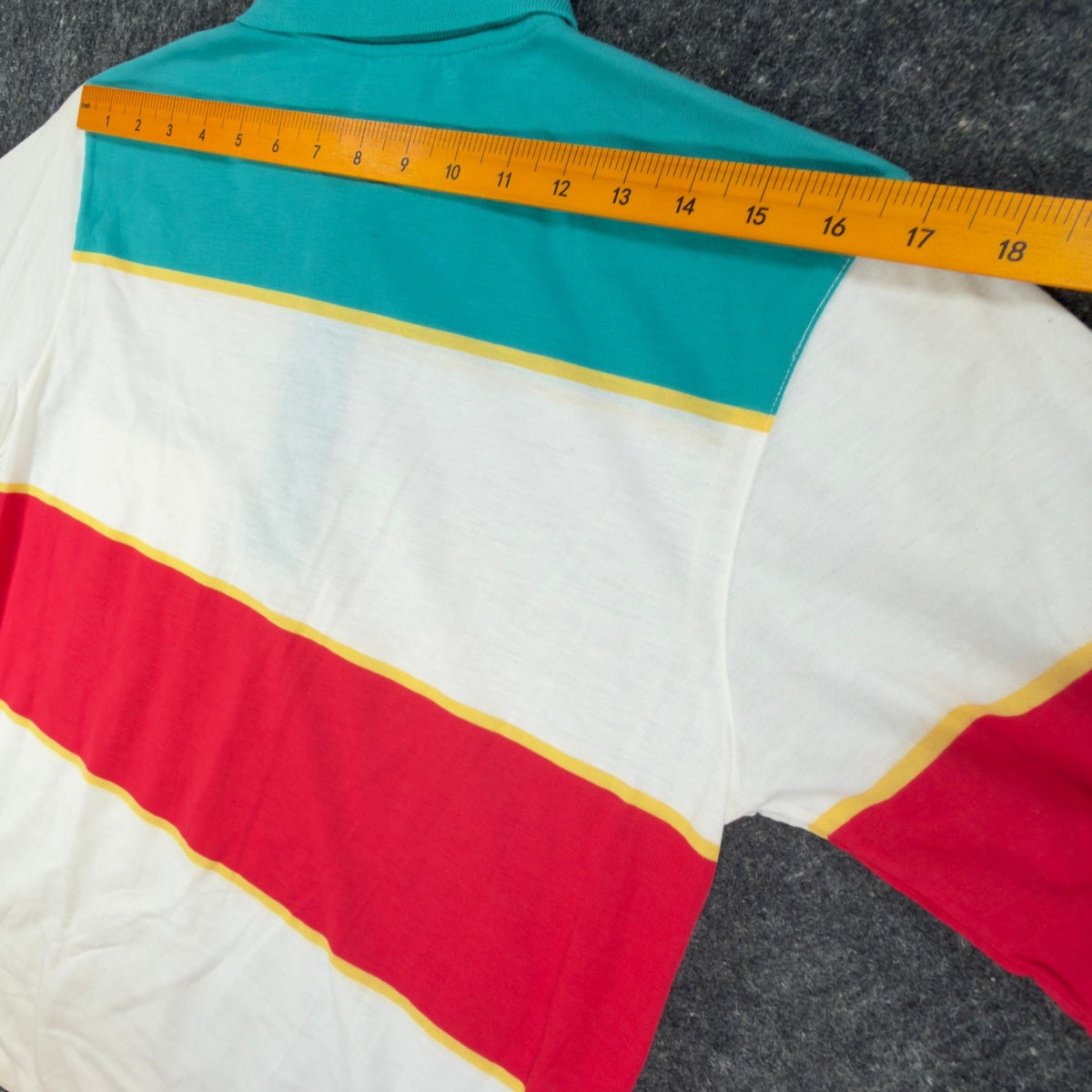 Vintage Jantzen Polo Shirt Mens Medium Golf Striped Colorblock Teal Red NWT USA