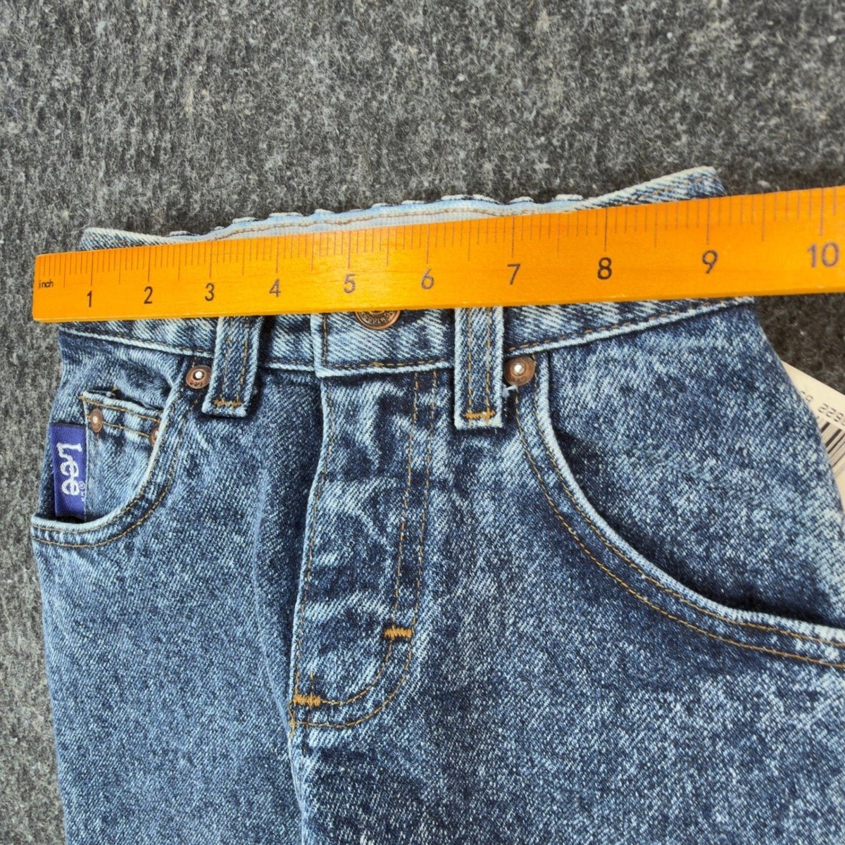 Vintage 90s Lee Boys Size 6 Slim Loose Fit Acid Wash Denim Jeans NWT USA