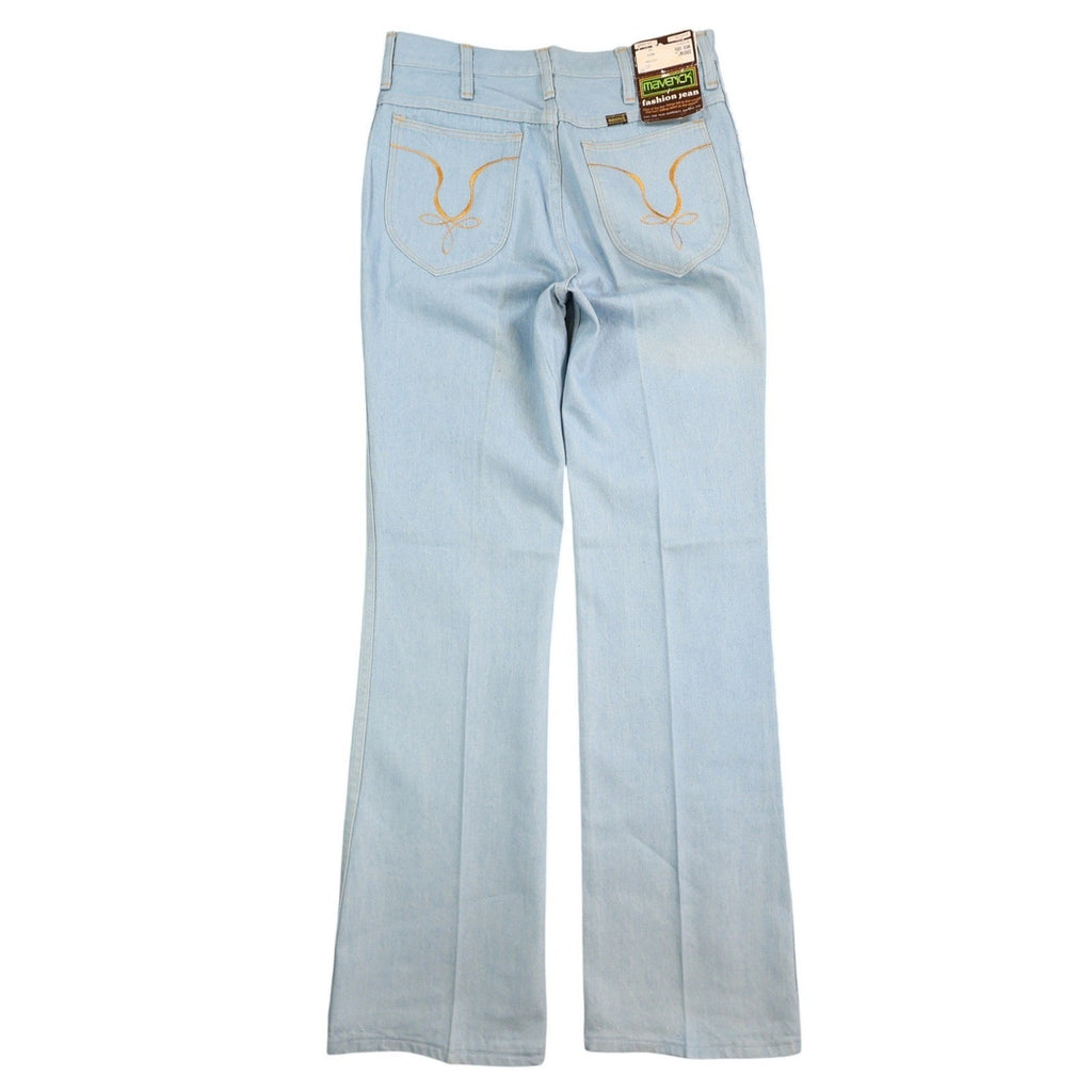 Maverick Vintage 70s Bootcut Jeans Mens 33 Long Light Blue USA Made NOS NWT - take2supply