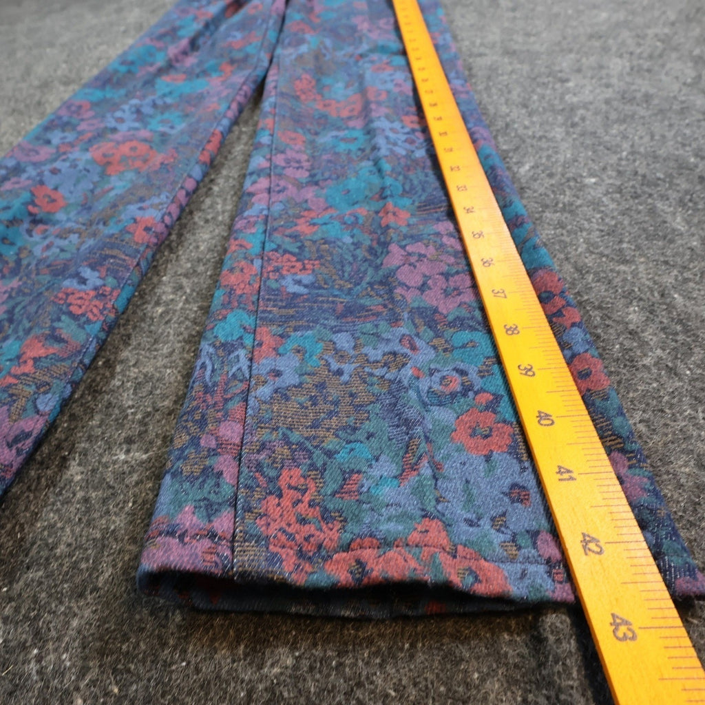 Lee Vintage 90s Floral Jeans Girls 14 Slim Blue USA Made NOS NWT 24.5 Waist - take2supply