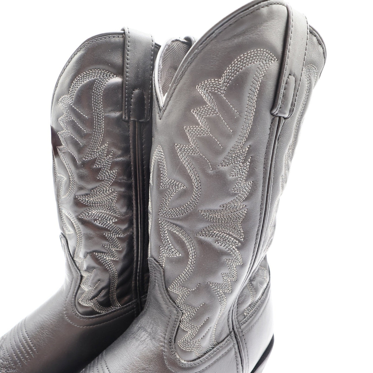Laredo 68450 Black Tumbled R Toe Western Cowboy Boots Men's 8D NWT