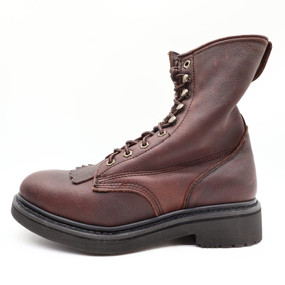 Dan Post Leather Work Boots Men 9.5 D Brown Oily Lace Up Kiltie NWT Box
