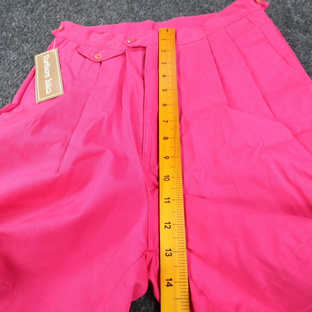 Northern Isles Shorts Womens 9/10 Vintage Pink Cotton Pleated Deadstock NWT
