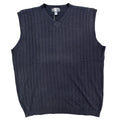 Port City Khaki's V-Neck Sweater Vest Mens XL Navy Blue Acrylic NWT Deadstock - take2supply