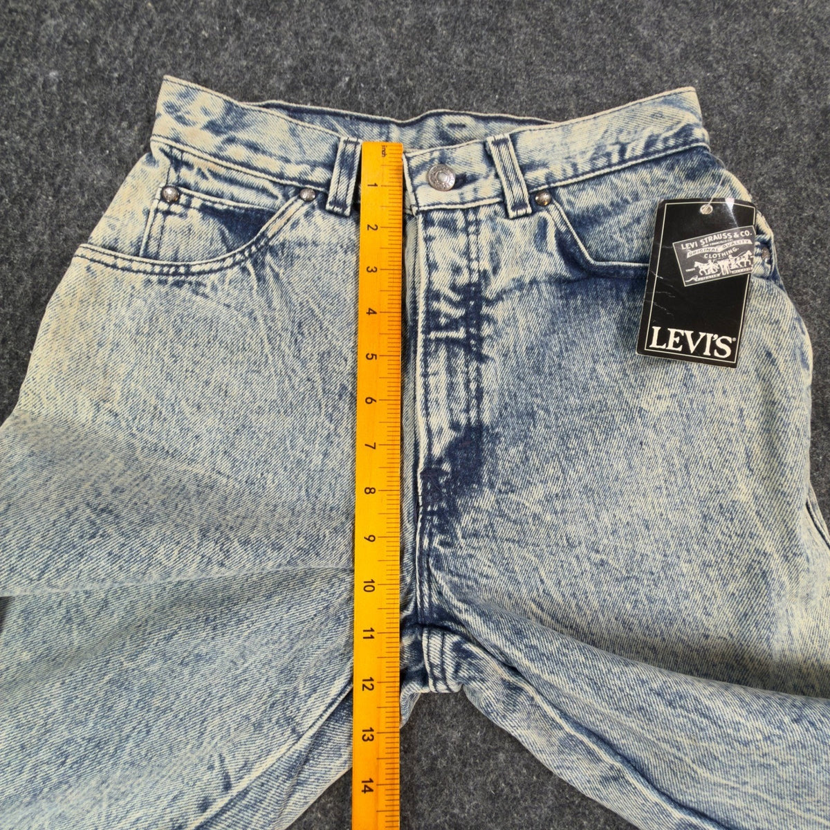 Levi's 901 Slim Jeans Womens 9 Vintage 80s Acid Wash High Waist Made in USA NWT
