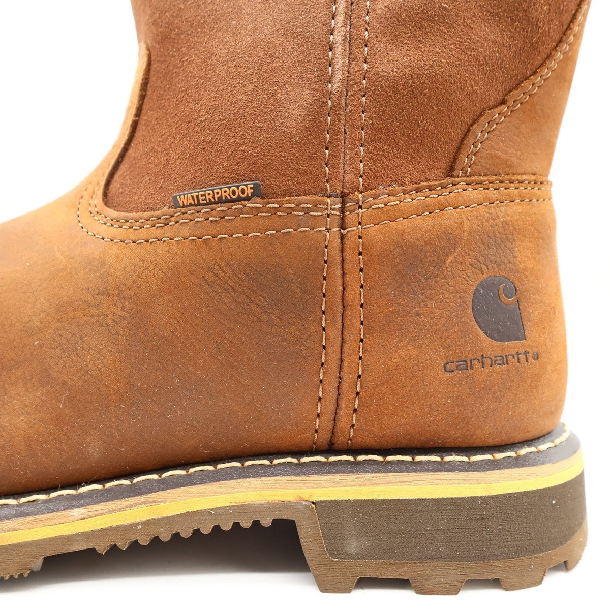 Carhartt Nano Composite Toe Work Boots Mens 10.5W Brown Leather Waterproof NEW