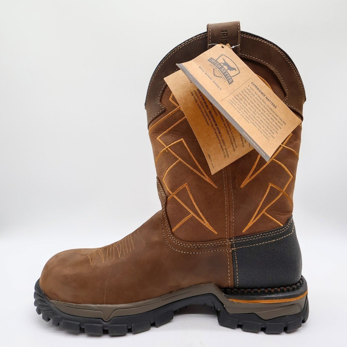 Irish Setter Mens 10.5 Two Harbors 83964 Brown Leather Waterproof Work Boots