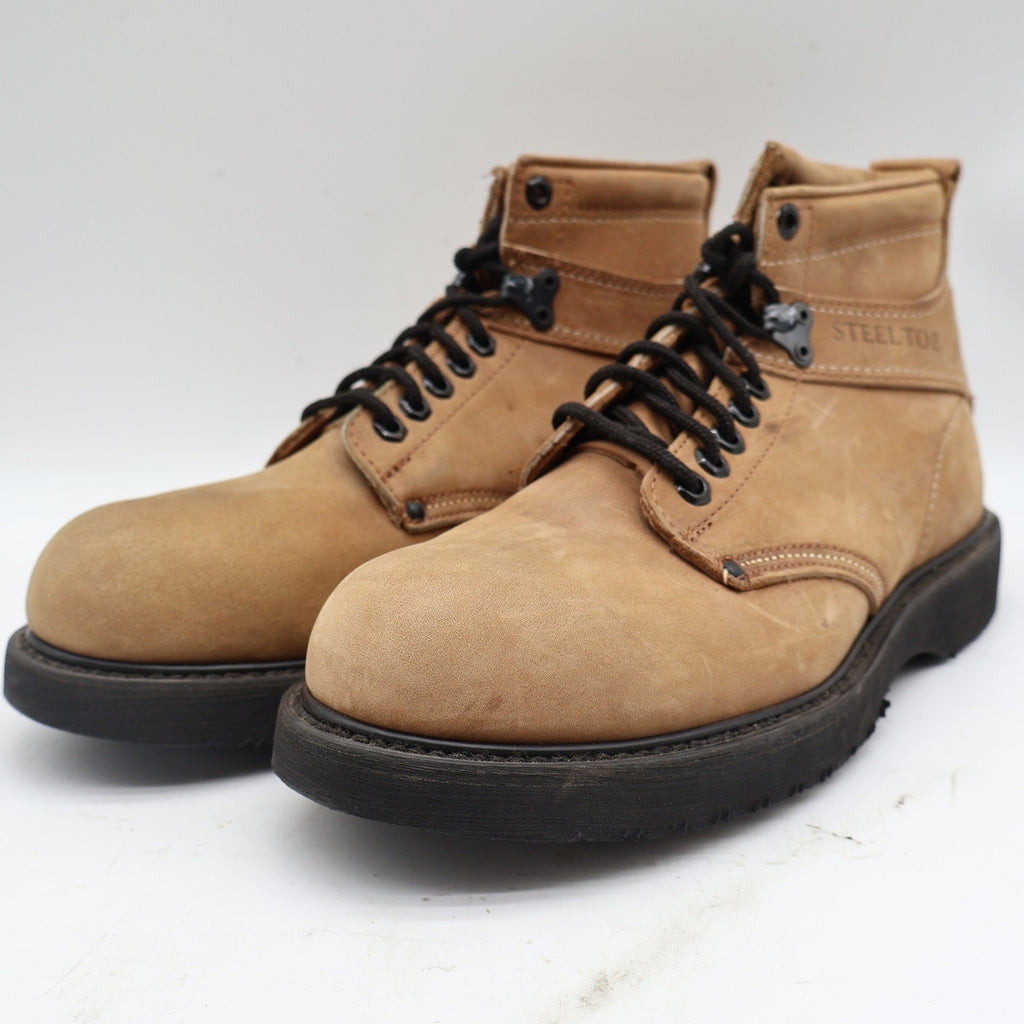 Carolina Steel Toe Boots Mens 9 D Vintage Tan Leather 4Comfort Work Made in USA - take2supply