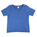 Southern Lady Sweater Top Womens Small Blue Beaded Neck Short Sleeve 111M NWT