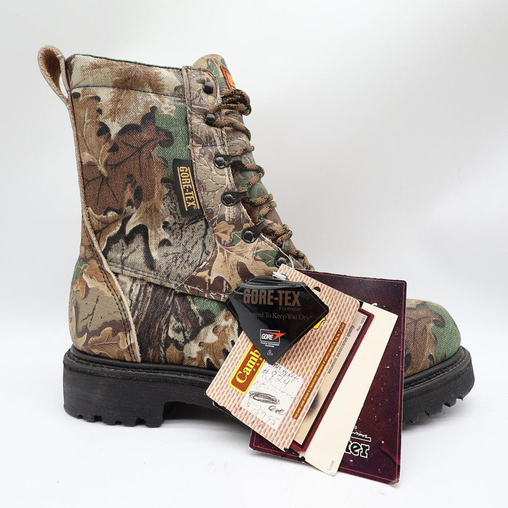 Irish Setter 824 Gore-Tex Hunting Boots Mens 9D Camo Canvas New Vintage Style