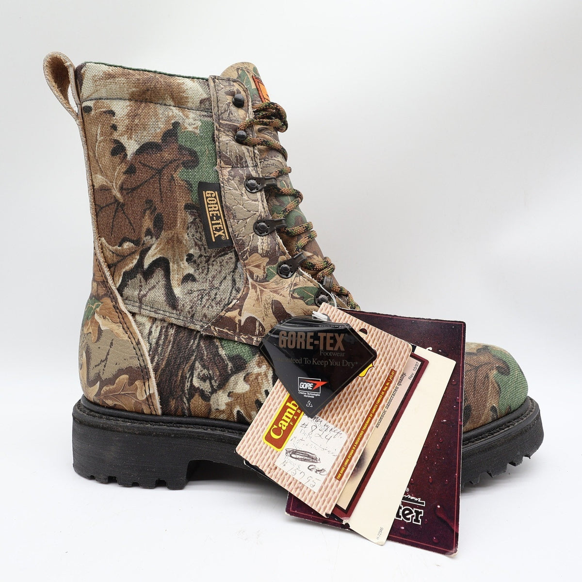 Irish Setter 824 Gore-Tex Hunting Boots Mens 9D Camo Canvas New Vintage Style