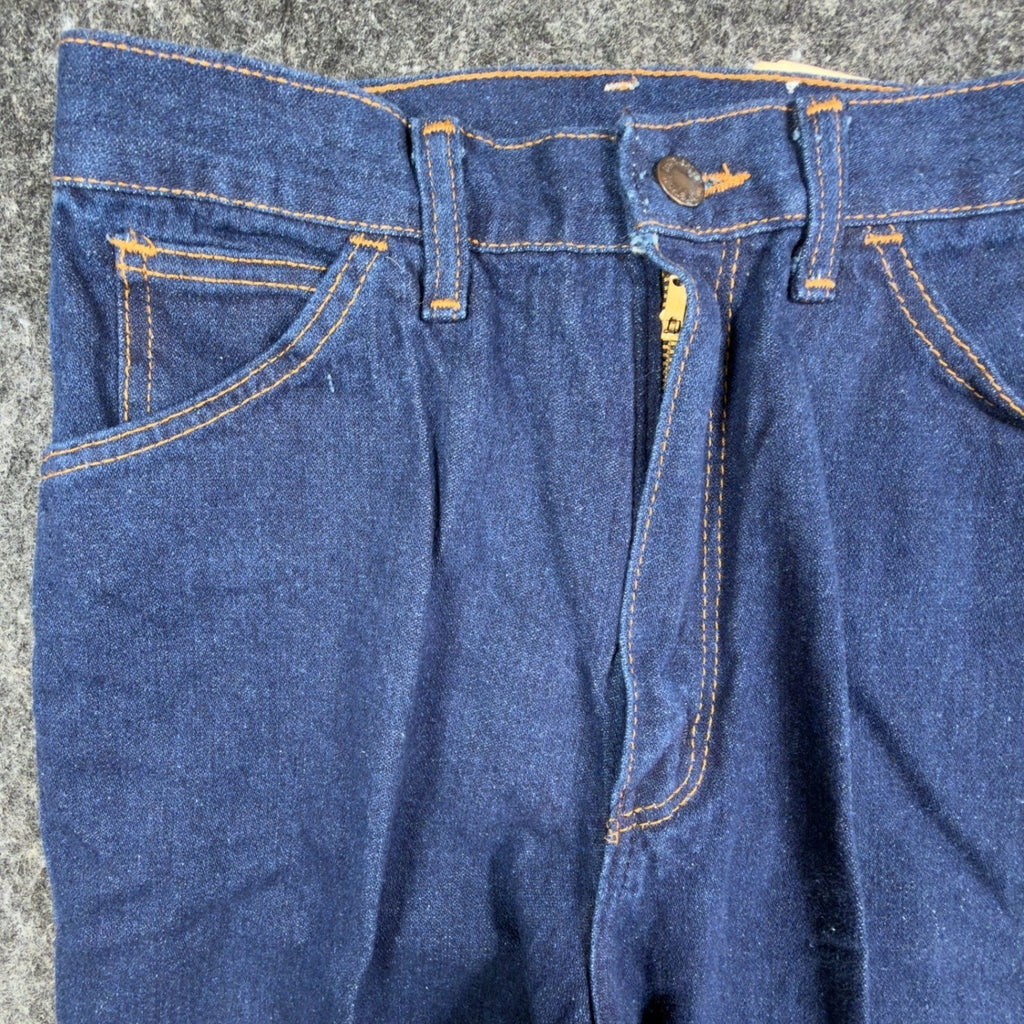 Maverick 70s Vintage High Rise Flare Jeans Juniors 9 Blue Cotton NWT Deadstock
