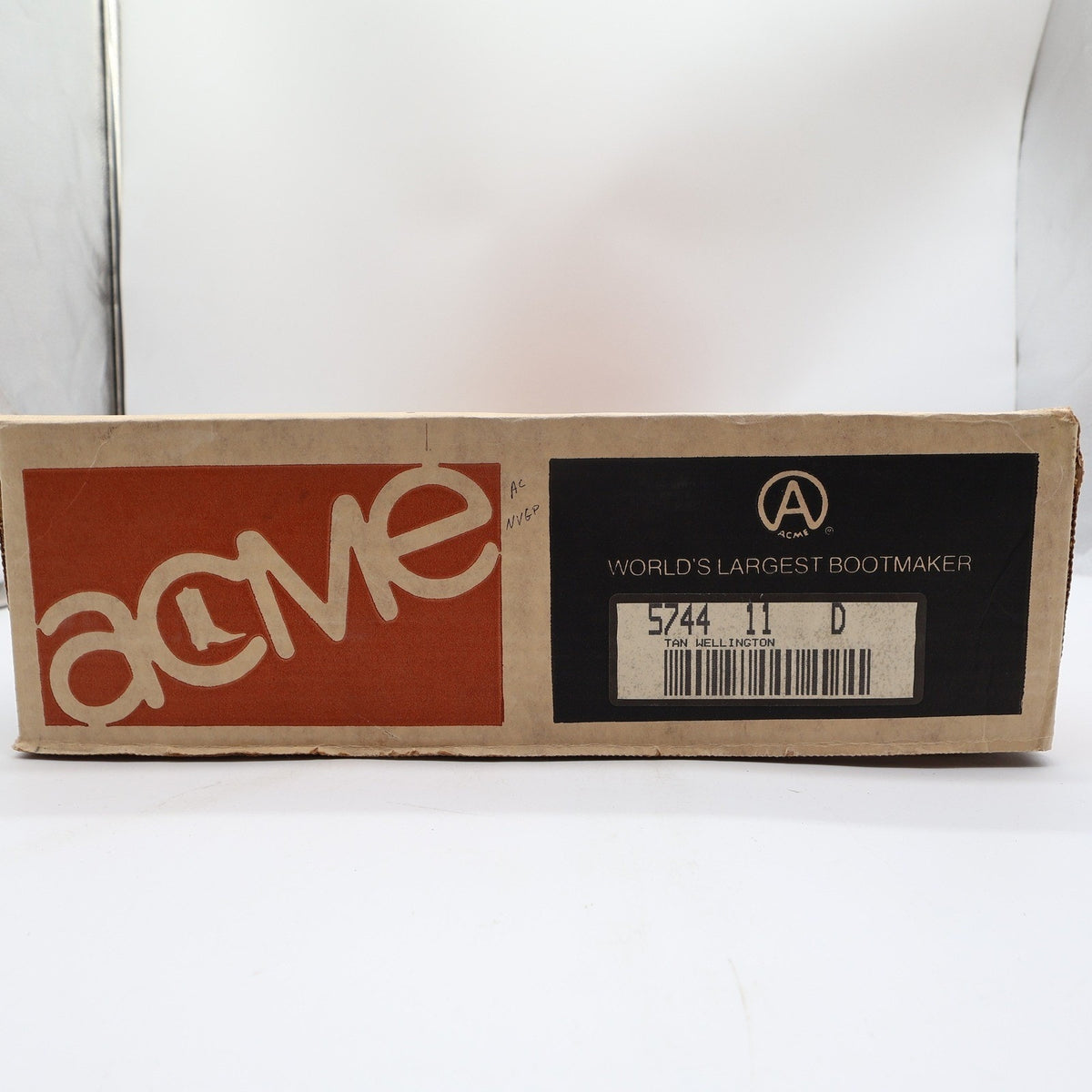 Vintage Acme Western Cowboy Boots Men 11.5 D Brown Leather NOS Box 70s