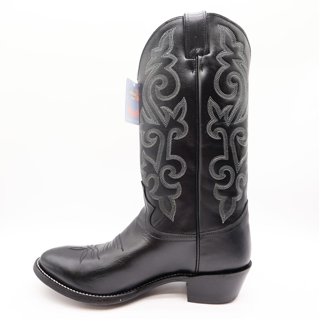 Justin Boots 1409 Mens 10 EE Black London Calf Leather Western Cowboy Boots NIB