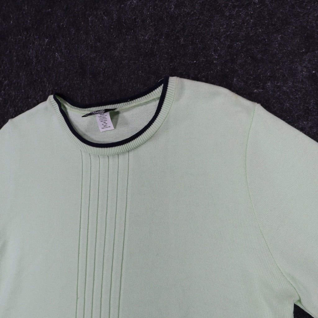 Southern Lady Short Sleeve Sweater Womens Small Vintage Bonsai Green Knit USA