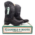 Double-H Western Cowboy Boots Mens 12EE Black Leather NWT Made in USA 3294