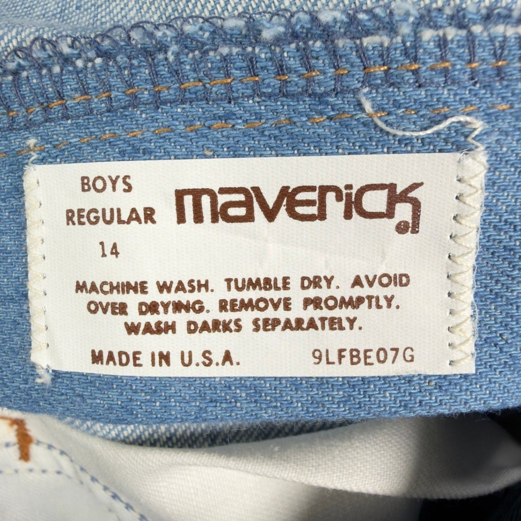 Maverick Vintage 70s Frayed Denim Shorts Boys 14 Regular Light Blue NWT USA - take2supply